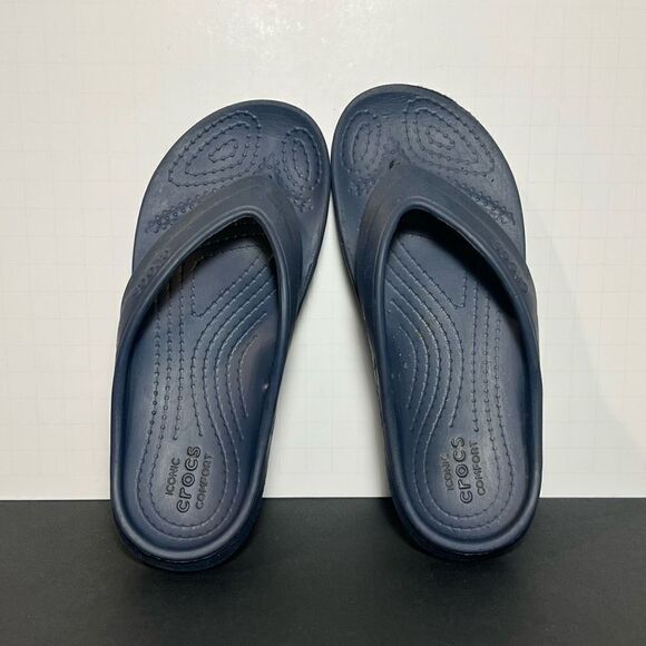Kids CROCS Baya Navy Blue Flip Flop Sandals / Size 12 C - Picture 5 of 8
